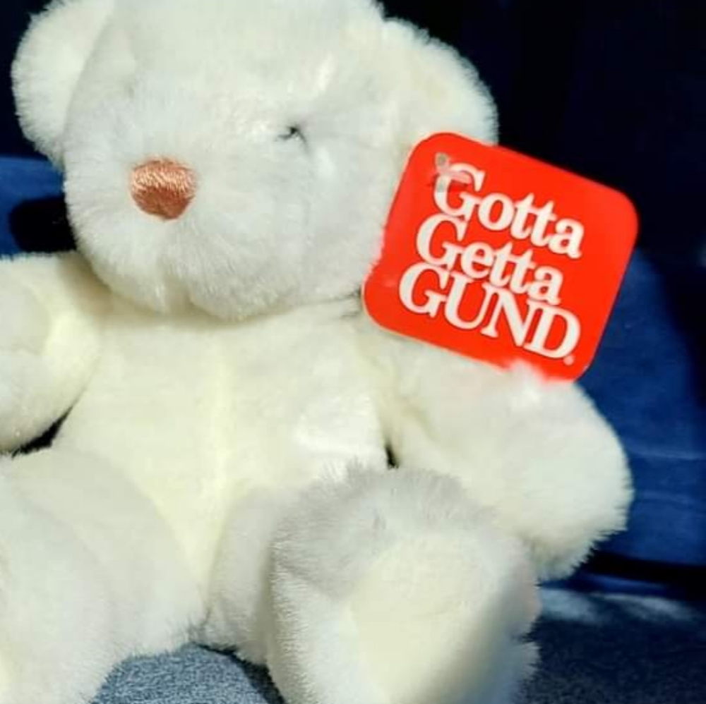 1985 Rare Gund Bear 11" White Gunky Bear #2067